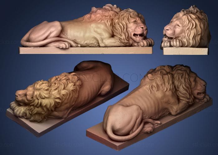 3D model slipping lion (STL)